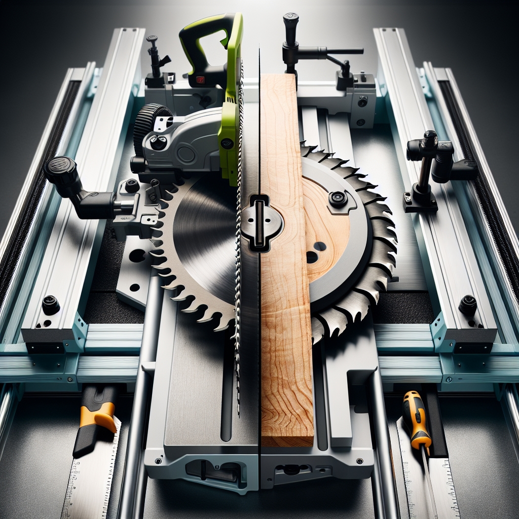 Jakie są różnice między przecinarką szynową a stołową?